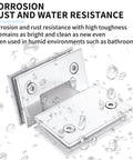 Beefy Heavy Duty Stainless Steel 180 Degree Frameless Shower Door Hinge for Bi-Directional Opening, corrosion resistant close-up