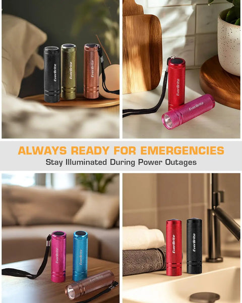 30 Pack Mini Flashlight Set With Aluminum LED Handheld Torches And Lanyards Assorted Colors 90 AAA Batteries Included