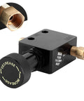 Supercharge Your Stopping Power With This Tight Adjustable Brake Proportioning Valve Crafted From Solid Aluminum Alloy For Universal Disc And Drum Systems That Keep Your Ride Planted And Handle Like A Dream in black finish with adjustable knob.