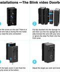 Anti Theft Blink Doorbell Mount With 0 To 140 Degree Angle Adjustment, installation steps for condo, apartment, office use