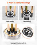 3 ways to detach bearings using 36 Piece Bearing Puller Set With 3 Jaw Hook Pullers For Internal External Bearings and Bearings Without Inner Shafts