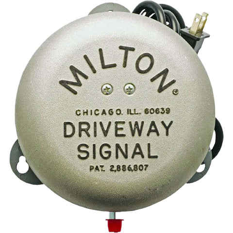 Driveway Signal Bell Kit With 50 Foot Hose And End Of Hose Plug For Quick Yard Alerts Outdoor Doorbell System shown from top view