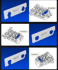 Camshaft Retaining And Alignment Tool Kit EN 48383 EN 46105 for V6 Engines with diagrams showing tool placement