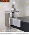 Stainless Steel C Clamps Set One And Five Eighths Inch Opening Rock Solid Heavy Duty Mounting U Clamp for Metalworking