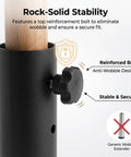 Heavy Duty 4 Pack Table Leg Extenders Raise Height From 3.6 To 5.2 Inches showing reinforced bolt and anti-wobble design.