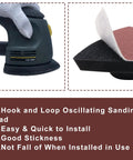 Two Pack Three One Eighth Inch Oscillating Tool Sanding Pad And Fifty Triangular Sanding Pads Set with tool and pad close-up