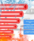 Top Tier Vibrant Red Silicone Vacuum Hose Kit With 6 Sizes 10 Feet Plus 128 Matching Connectors And 24 Spring Clamps For High Pressure Automotive Performance Mods, 5 red hoses with pressure specs