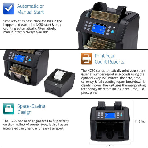 All In One Pro Grade Money Counter And Currency Detector That Handles Mixed And Single Denomination USD MXN CAD GBP EURO With Counterfeit Alerts