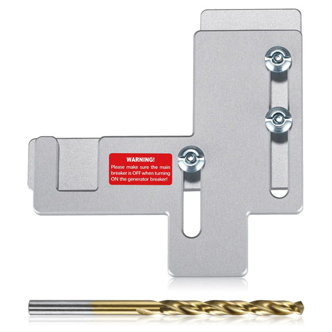 Generator Interlock Kit For 150 And 200 Amp Siemens Or Murray Panels, silver finish, durable aluminum with warning label