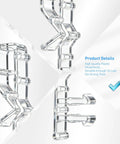Heavy Duty Valance Clips For Window Blinds 22 Piece Set Featuring Hidden Channel Cover Hardware, clear plastic clips in detailed view.