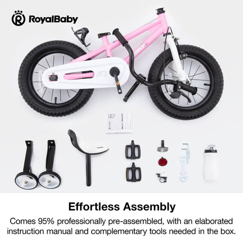 12 Inch Kids Bike For Toddlers Girls Learning Bicycle with parts and tools for easy assembly