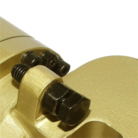 Close-up of the mechanical components on the Professional Handheld Electric Hydraulic Rebar Cutter And Mini Bending Machine.