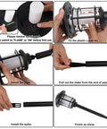 Assembly guide for Six Pack Solar Flame Torch Lights Outdoor Dual Use Flickering Purple Flame Garden Lanterns.