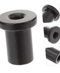 Five Pack Barn Door Track Spacers Hardware Kit For Sliding Barn Doors, black cylindrical metal piece, heavy duty construction