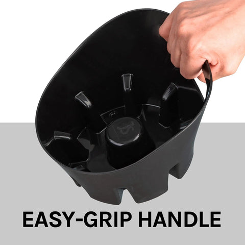 Universal Black Plastic Drip Tray for Toilet Plungers With Easy Grip Handle Keeps Bathroom Floors Clean Holds Any Style Plunger