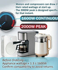 Various appliances illustrating use with 2000W Step Up Voltage Converter Transformer 110V To 220V For Europe Asia Korea Appliances Use In US And Canada