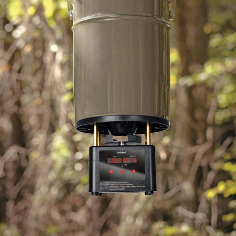 Automate Outdoor Feeding With This Smart Deer Feeder Timer Kit. Features A Programmable Digital Controller For Up To Six Daily Feedings. Includes Durable Metal Spin Plate And Adjustable Mount. Easy Setup, Reliable Performance, And Consistent Dispensing