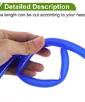 Silicone Vacuum Hose 12mm ID, 16mm OD, 5.5Ft Length, 2mm Wall Thickness, high temperature blue hose held in hand