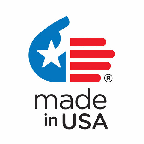 Made in USA logo with stylized flag and star design