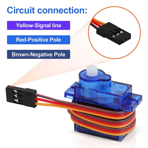 Six Pack SG90 9G Micro Servo Motors For RC Planes Helicopters Boats And Cars MG90S Compatible 0.1 Second Response circuit diagram
