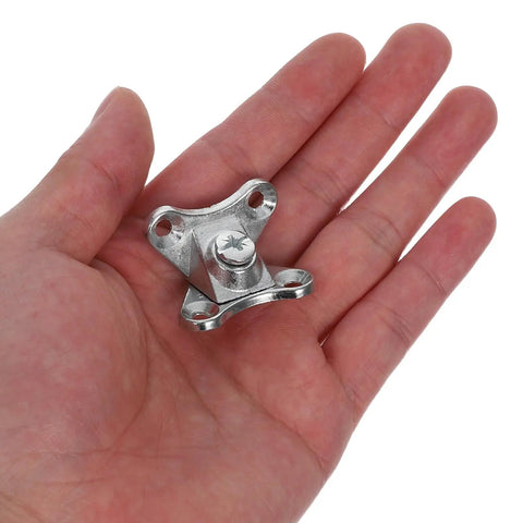 Hand holding Butterfly Corner Brace Brackets 12 Pack Zinc Alloy Silver Shelf Brackets For Cabinets And Beds Easy Install Multifunctional