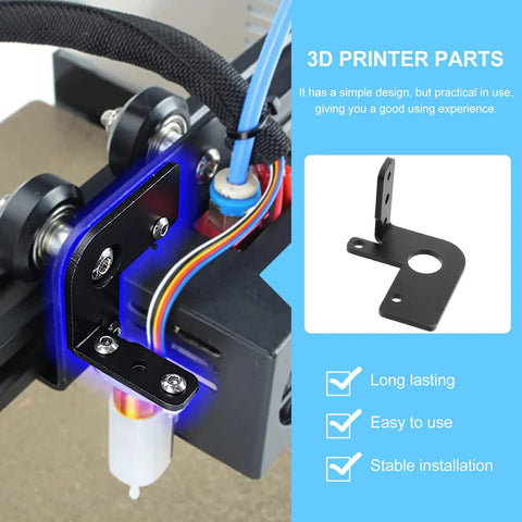 Auto Level Sensor Bracket Mount For 3D Printers Heavy Duty Iron Frame With Rust Prevention Coating Easy Plug And Play Sensor Holder For Rock Solid Accurate Leveling In Industrial Settings. Black iron 3D printer auto level sensor bracket mounted on print head