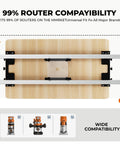 Top view of Heavy Duty Aluminum Router Sled For Slab Flattening 47 Inch 3 Axis Height Adjustable Wood Planing Jig With Precision Depth