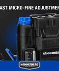 Close-up of 10 Amp Variable Speed Plunge Router Kit With Parallel Guide And Vacuum Adapter For Woodworking Easy Bit Depth Adjustment Integrated Spindle Lock Onboard Wrench HAPR100.