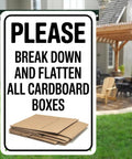 Metal Cardboard Recycle Sign 8 By 12 Inches Tough As Nails Heavy Duty All Weather Outdoor Indoor Durable Black And White Design Waterproof UV Resistant Dust Proof For Home And Shop Use, wall-mounted