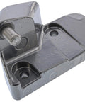 Lower Fixed Hinge Fx180-280 Chromo Replacement Part for Huebsch Speed Queen UniMac and Alliance washers, durable chrome finish.