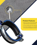 Vertical Threaded Rod Anchor For Concrete And Steel With Zinc Finish 5/16 X 1-3/4 Inch Screw Fits 3/8 Inch Rod installed in concrete