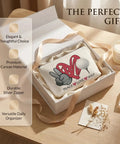 Golf Themed Makeup Bag For Women Peace Love Golf Cosmetic Pouch Travel Toiletry Organizer For Golf Lovers Players And Coaches Perfect Gift For Fans And Team Travel Accessories displayed in gift box with ribbon