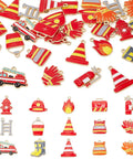 Firefighter Enamel Charms Set 30 Pieces In 15 Styles For DIY Jewelry Making Necklaces And Keychains Fire Truck Helmet Extinguisher Boots Hose And More Metal Charms In Vibrant Colors