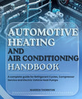 Cover of Your Legit Shop Floor Handbook For Nailing Automotive Heating And Air Conditioning Repairs, featuring compressor diagrams.