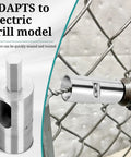 High Tensile Wire Easy Twist Tool For 9 Gauge Drill Chuck used on chain link fence with fence tie inserted