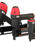 Pro Grade Pneumatic Angle Finish Nailer Narrow Crown Stapler And Micro Pinner Combo Kit with Canvas Carry Bag