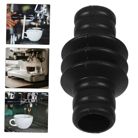 Rubber Insulation Cover For Espresso Machine Steam Wand Anti Scald Sleeve next to espresso machine in use
