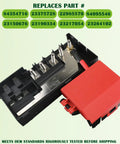 Heavy Duty Battery Distribution Fuse Block Direct Bolt On Replacement For 2014 2020 Chevy Suburban featuring red cover.