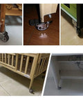 Heavy Duty Furniture Caster Wheels With Silent Rubber Brakes And Easy Roll Swivel Design featuring various furniture uses on smooth floors.