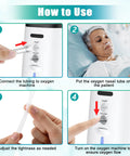 Anglechic 7ft adult oxygen nasal cannula with soft curved nosepiece and clear tubing; 10-pack.