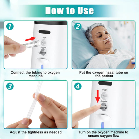 Anglechic 7ft adult oxygen nasal cannula with soft curved nosepiece and clear tubing; 10-pack.
