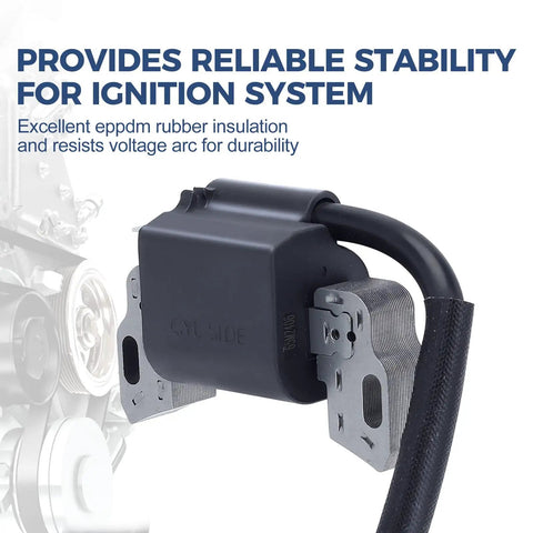 Ignition Coil For Briggs And Stratton Engines 593381 595009 593872 799582 84005272 08P502 09P602 09P702 450E 550E Series Lawn Mower Replaces Pre And Post Code Coils Durable Magneto Armature Easy Install