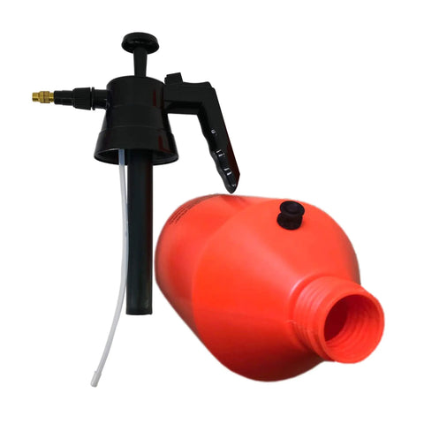 One Hand Pressure Sprayer For Lawn And Garden Care 50 Oz Bottle Adjustable Brass Nozzle Ergonomic Locking Handle Viton Gasket