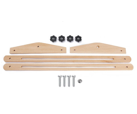 Stair Tread Template Tool Pro Grade Jig With Adjustable Length From 30.5 To 49 Inches, wooden components with bolts and knobs