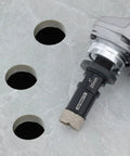 1 Inch Dry Diamond Core Drill Bit For Tile And Concrete - Pro Grade Vacuum Brazed Hole Saw creating holes in concrete