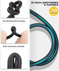20 Inch Tire Inflator Hose Adapter With Lock On Air Chuck For Presta And Schrader Valves Converting Nuts Included Ideal For Air Compressors And Tire Pumps flexibility and durability.