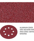 Get Your Hands On These 100 Pcs Of Rad Five Inch Sanding Discs With Eight Holes Hook Loop Straps for aluminum oxide grit sanding.
