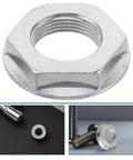 Stainless Steel Washing Machine Hub Nut Replacement Kit with washer and bolt, heavy duty, floor safe, leak proof.