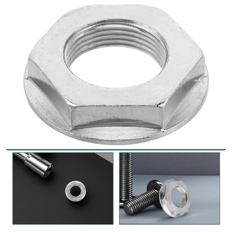 Stainless Steel Washing Machine Hub Nut Replacement Kit with washer and bolt, heavy duty, floor safe, leak proof.