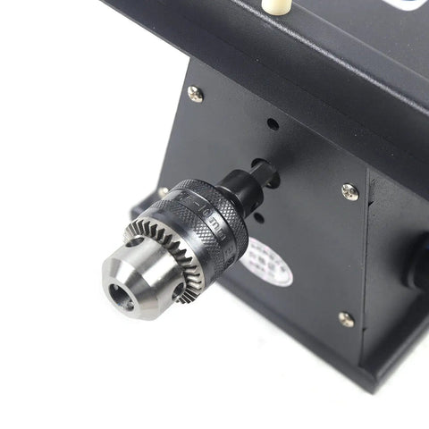 Close-up of the chuck on a Genuine Usa Stock Ready To Roll Heavy Duty 7Speed Bench Grinder for tool attachment.